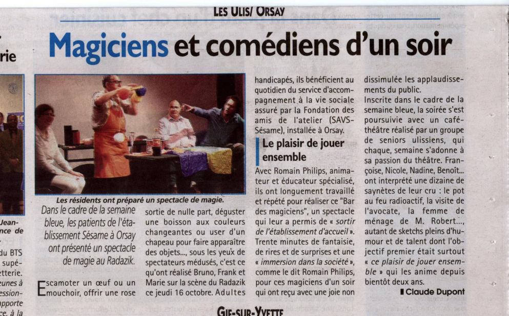 Spectacle Sésame Orsay